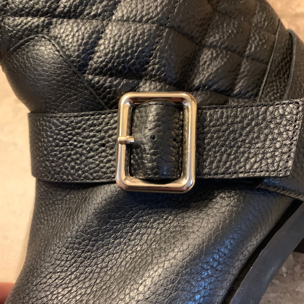 White House Black market quilted leather black mid calf boot - women's size 11 - Picture 11 of 13